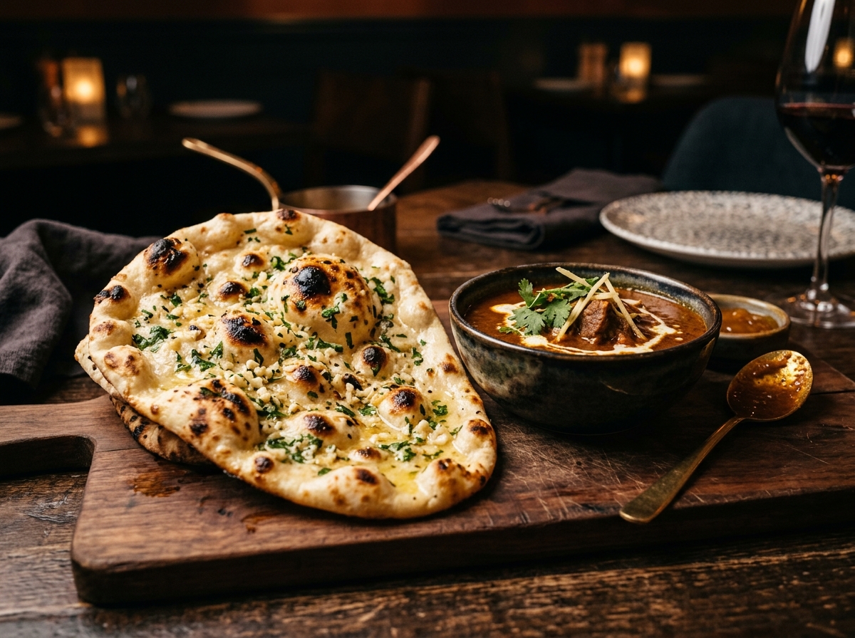 Garlic Naan & Curry