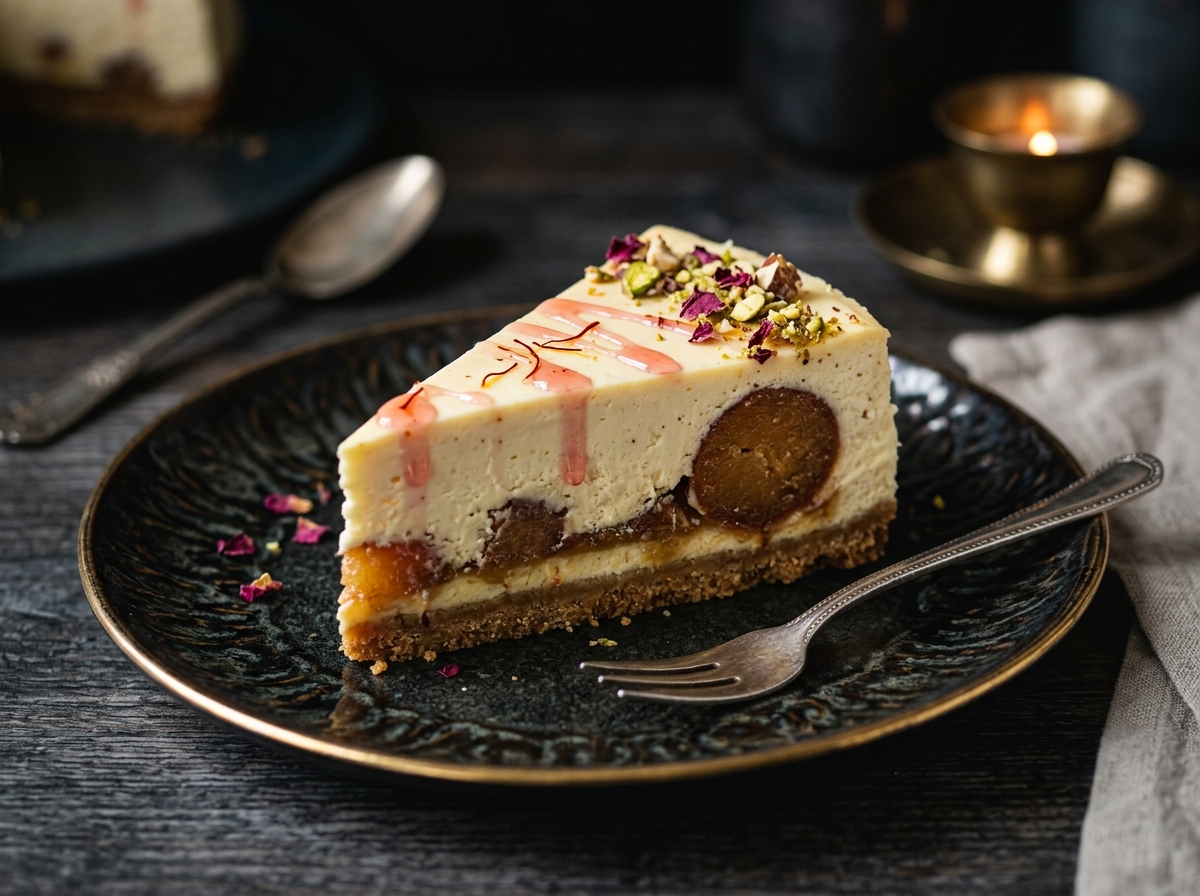 Gulab Jamun Cheesecake